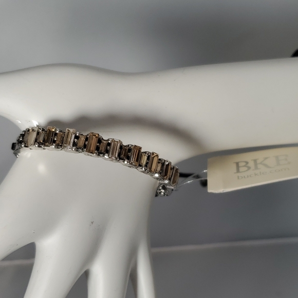 Bke slider bracelet rhinestones and black cord - Picture 4 of 4